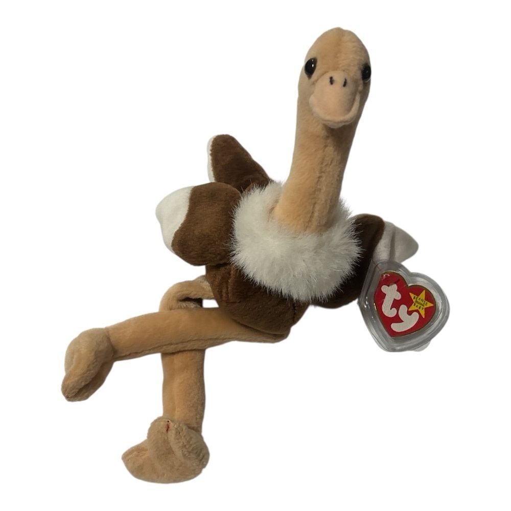 1997 Retired Stretch Beanie Baby Ostrich Bird Legs